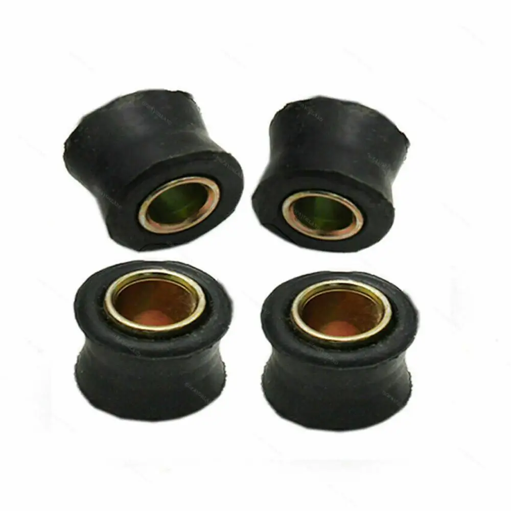 4Pcs 10mm Universal Rear Shock Absorber Cushion Rubber Ring Bushing Part Replacement For Motorcycle Bike