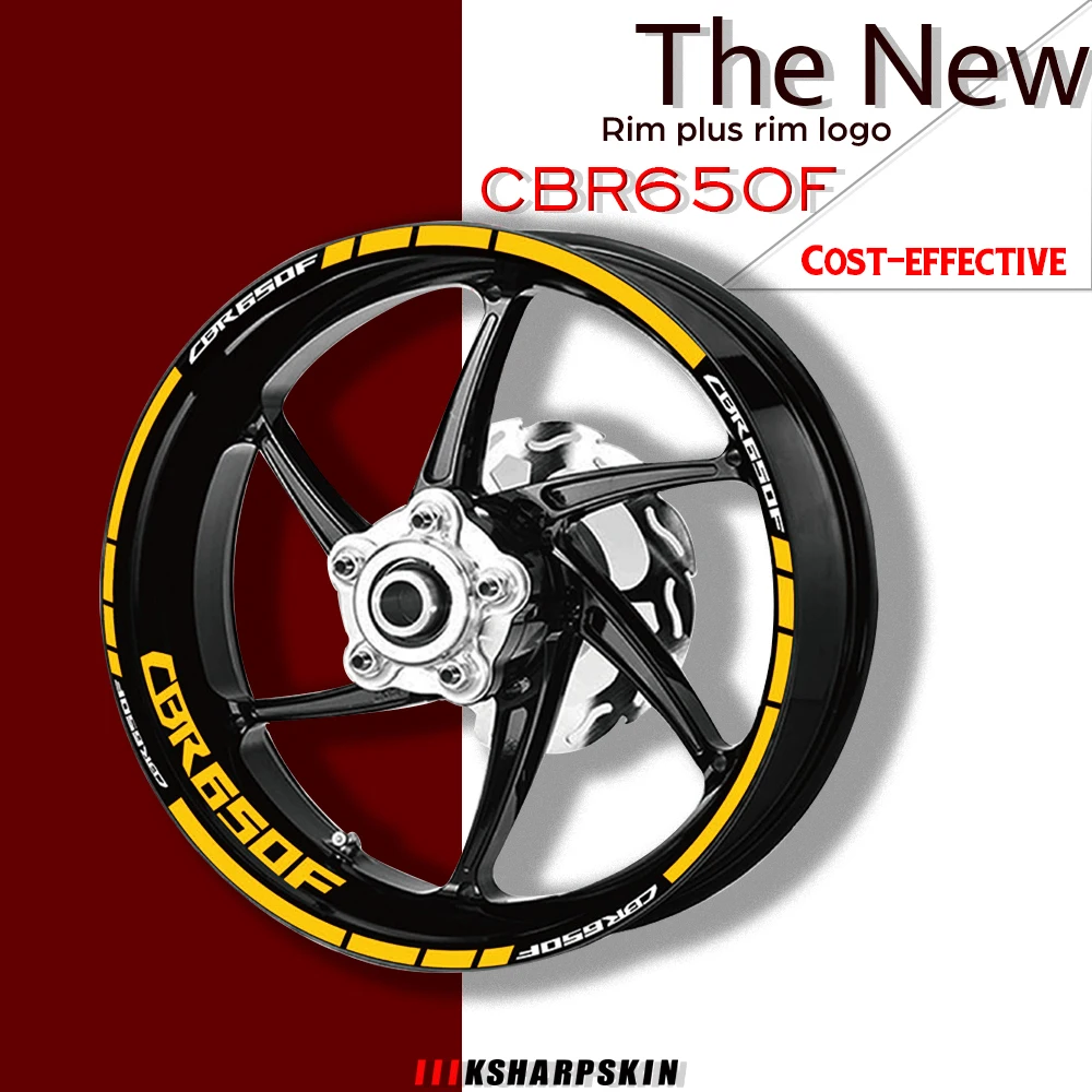 

Motorcycle Tire waterproof wheel logo stickers reflective stripe moto decals for Honda CBR650F cbr 650f