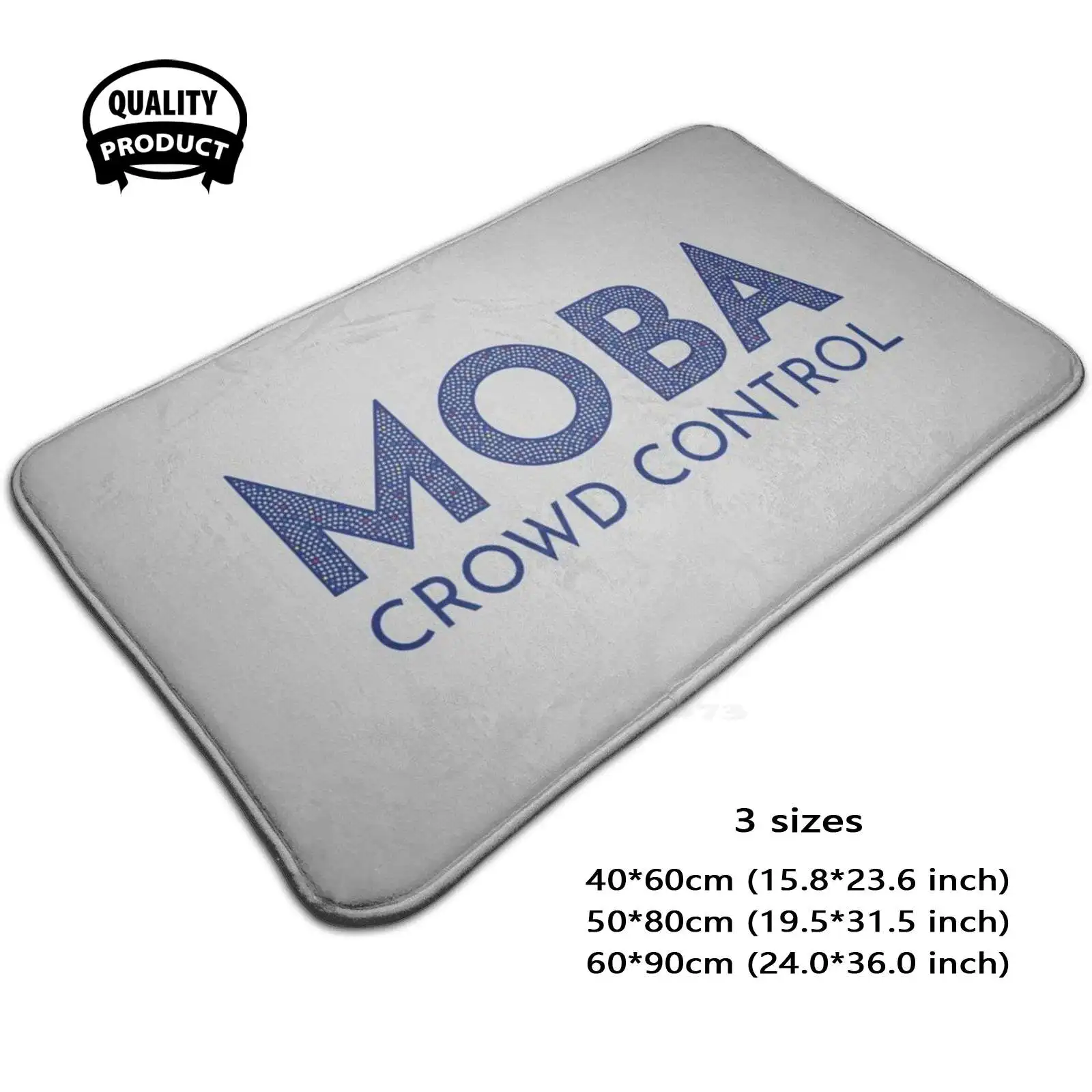 Moba Crowd Control - Navy Sharkskin Soft Cushion Home Carpet Door Mat Car Rug Cc Support Videogame Gamer Esports Online