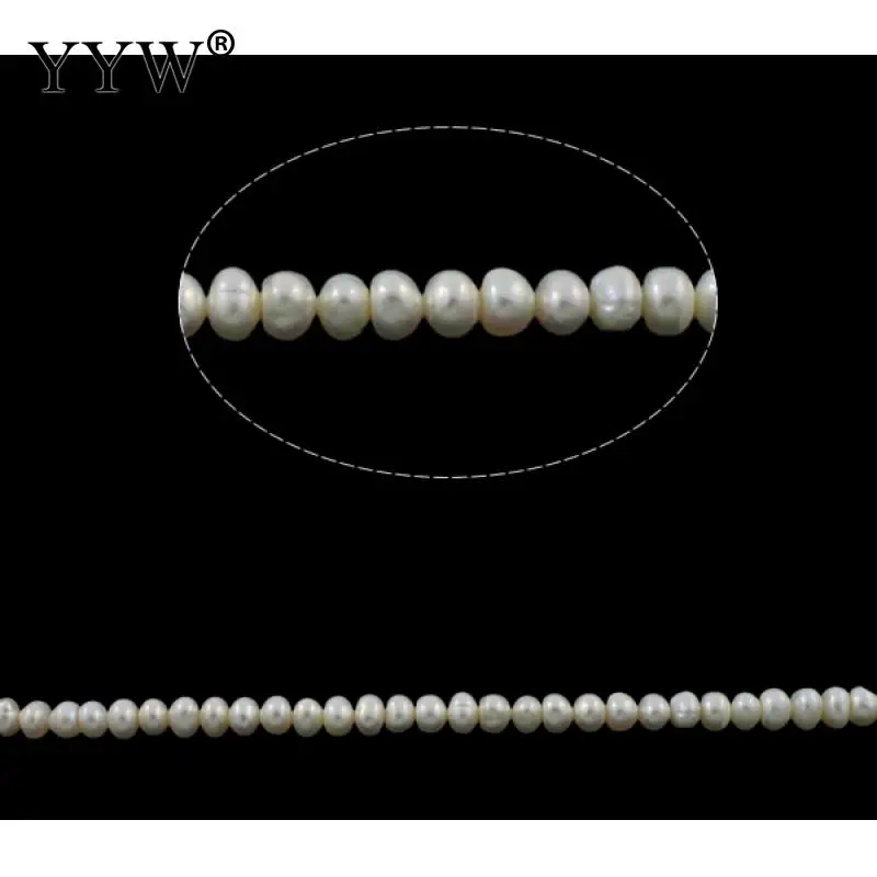 

Cultured Button Freshwater Pearl Beads 5-6mm Grade AAA White Natural Pearl For Necklace Jewelry Making 15.5"Strand Fashion Gift