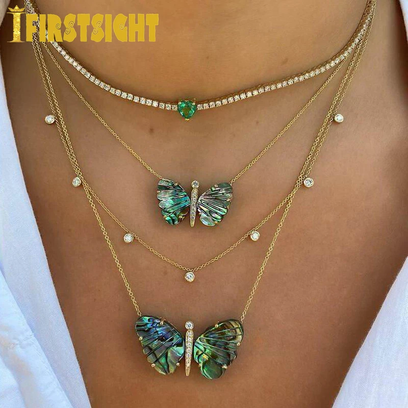 New Iced Out Bling 3mm Thin Tennis Chain Rainbow Colorful Red Green Blue White CZ Heart Gold Color Girl Choker Necklace