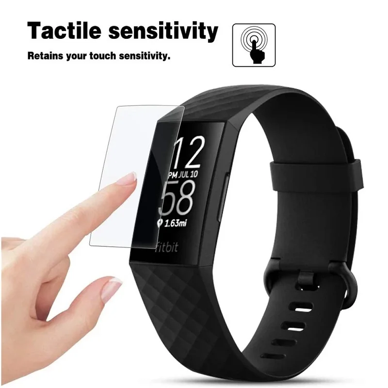 Pellicola protettiva per Fitbit Charge 5 4 3 2 Sense Inspire 2 Luxe Ionic Fitbit Versa 3 2 protezione per schermo protezione in lamina (non vetro)