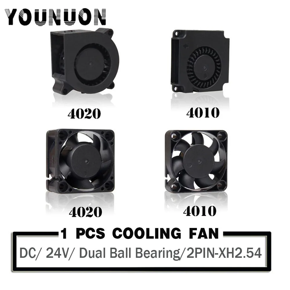 DC 24V 40mmx20mm 40mmx10mm 40mm Brushless Axial Dual Ball Bearing Blower Fan 3D Printer Turbo Blower DC Cooling Fan