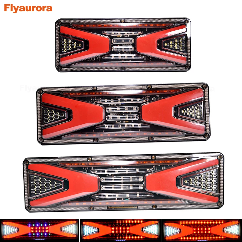 Super bright 12/24V LED tail lights for trailers Lamps lorry tail light Truck Lights waterproof flashing brake Turning Lamp