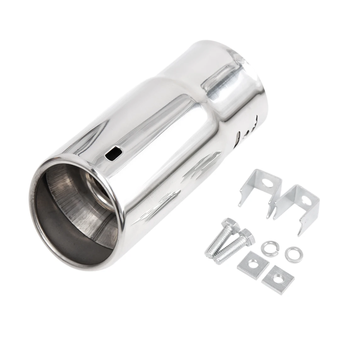 UXCELL Universal Car Auto Muffler Tip Stainless Steel Chrome Round Exhaust Tail Muffler Tip Pipe Fit Diameter 1.25 to 2 Inch