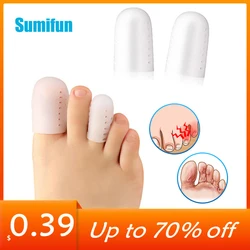 2Pcs Silicone Gel Big Toe Separators Stretchers Toe Tube Corns Blisters Protector Gel Bunion Finger Protection Foot Care Tool