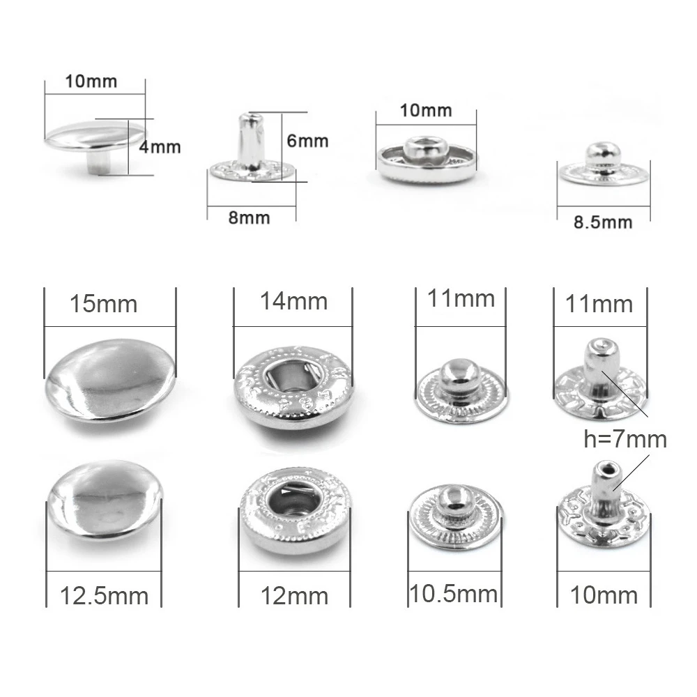 Electric Buttons Die Metal Snap Molds 831 Retainer Dies Metal buttons Rivet  Nailing Tool machine T3 T5 T8 Metal snaps