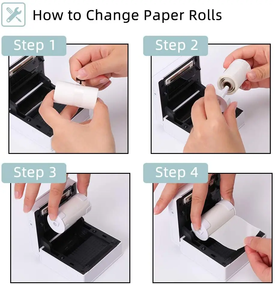 Phomemo Semi Transparent Printer Paper Adhesive Sticker Printer Rolls for Phomemo M02 M02S M02 Pro, 3-in-1 Set