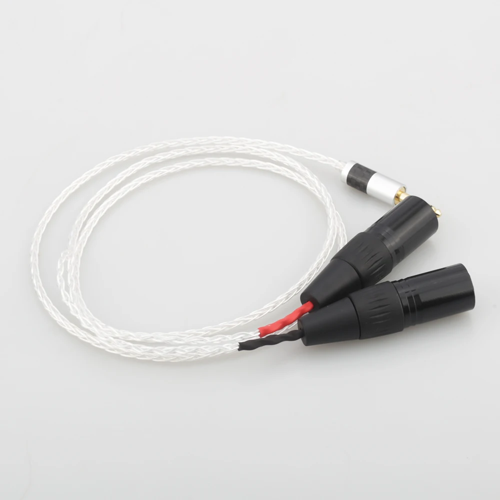 Di alta Qualità Audiocrast 8 Core Argento Placcato 4.4 millimetri Equilibrato Maschio a Dual 2x 3pin XLR Bilanciato Maschio Audio Adapter cavo