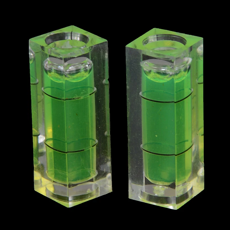 2 Piece 10*10*29 Mm Universal VIAL Square Bubble Spirit Level Tripod Measuring Camera