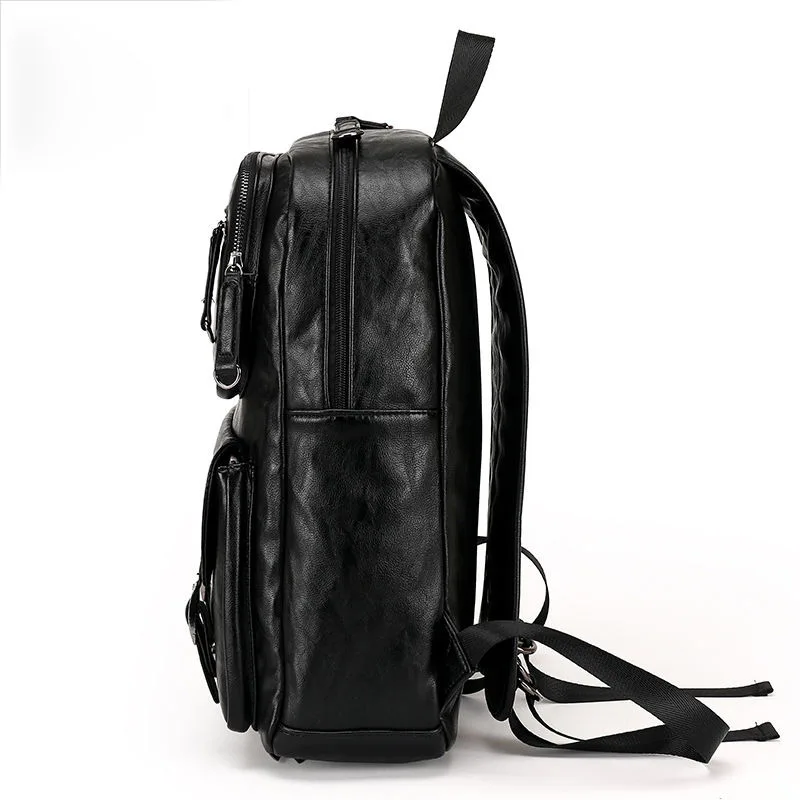 100% Real Leather Men\'S Backpacks Man\'S Casual Back Bag Genuine Leather Business Male Bag Computer Bag