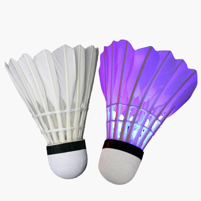 WELKIN Lighting Badminton shuttlecock Dark Night Colorful LED Lighting Sport Badminton Ball Accessories Light Spot Shuttle cock