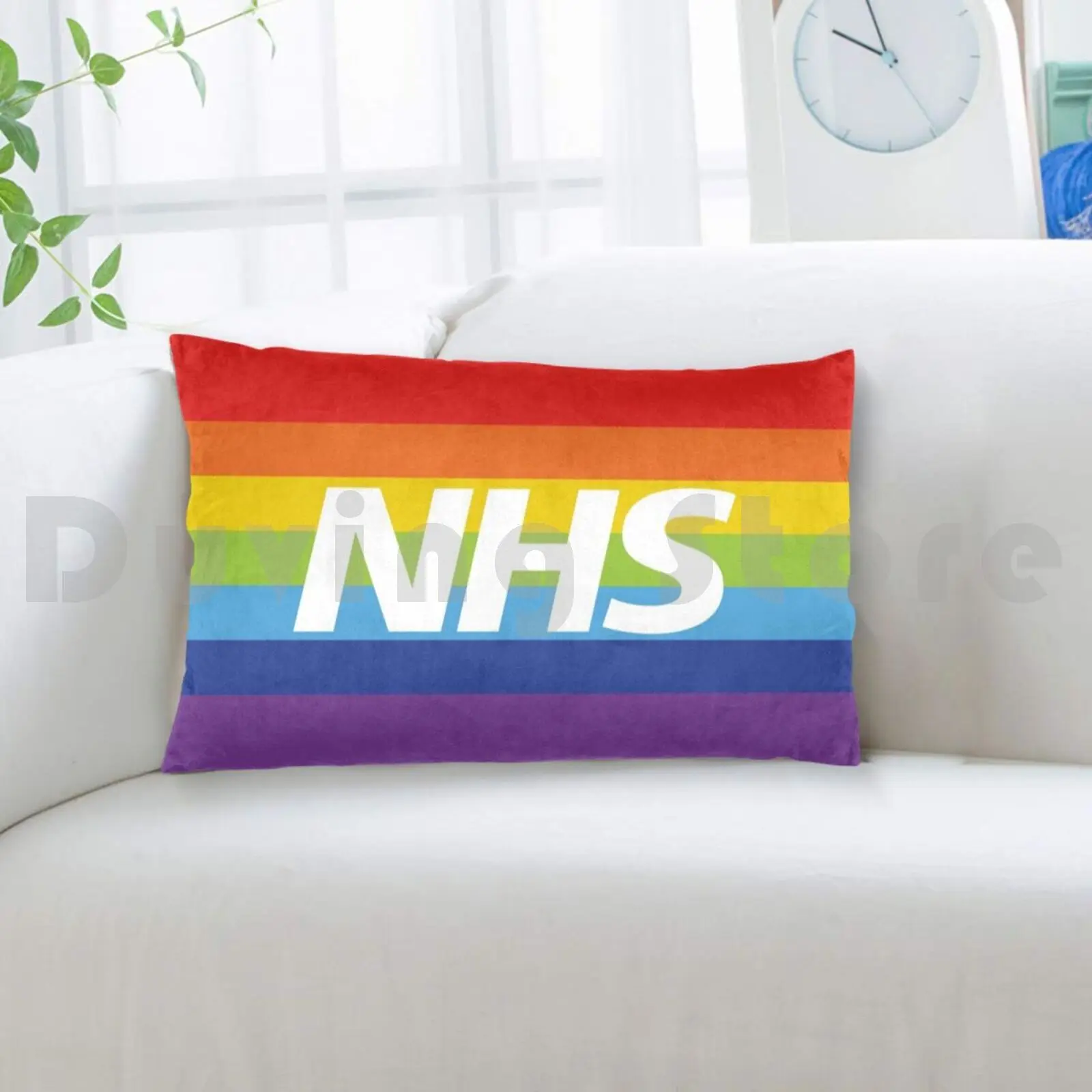 Nhs قوس قزح كيس وسادة مطبوعة 35x50 Nhs الحب الخدمة الصحية الوطنية الصحة الأبطال الوطني Nhs أبطال