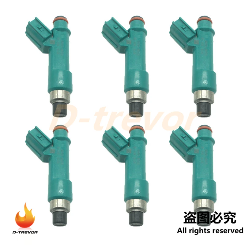 6Pcs OEM 23250-28080 Fuel Injector Nozzle For Toyota Corolla Camry Rav4 Solara Scion 2.4L 23250-0H030 23250-0H060 842-12303