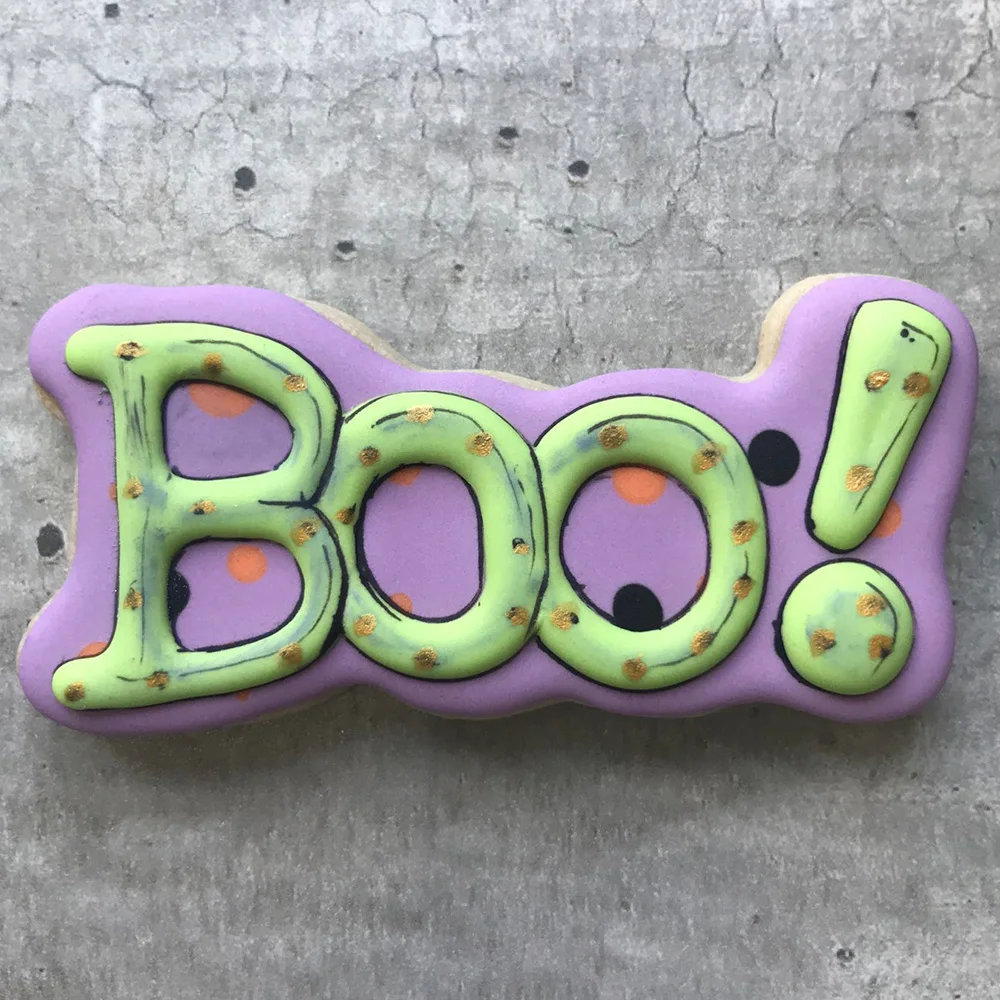 KENIAO Halloween BOO! Cookie Cutter - 10 X 5 CM - Biscuit Fondant Pastry Bread Sandwich Mold - Stainless Steel