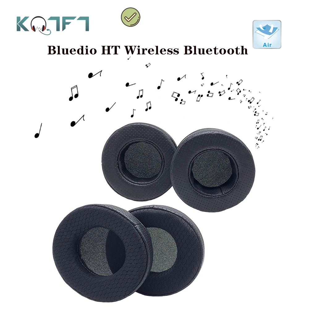 

KQTFT Breathable Style Leather Replacement EarPads for Bluedio HT Wireless Bluetooth Headphones Parts Earmuff Cover Cushion Cups