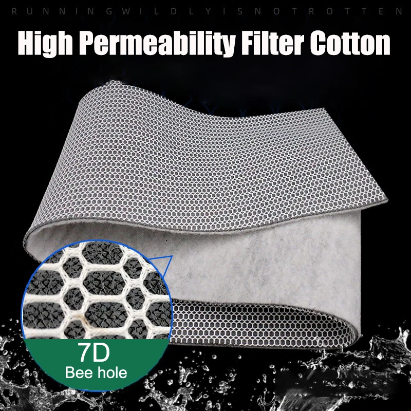 

Aquarium 7D Honeycomb Structure Filter Cotton 6mm Ultra-thin Fish Tank Filter Material High-density Water Purification Cotton