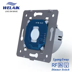 WELAIK EU Standard Remote Control Dimmer Wall Touch Switch Single FireWire 1Gang 1Way Module 220V A913TG