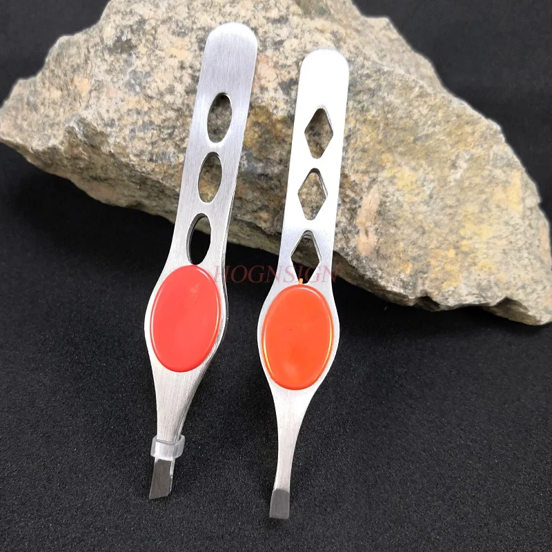 คีม Beveled แหนบสแตนเลส Forcep คีม Tweezer คิ้วถอนขนตาปลอมตาคิ้วคลิปเครื่องมือ