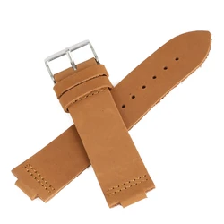 23MM Width Retro Brown Genuine Leather Band Strap for Wood Wrist Watches 12MM Connection Lug Watchbands Accessories Replacement