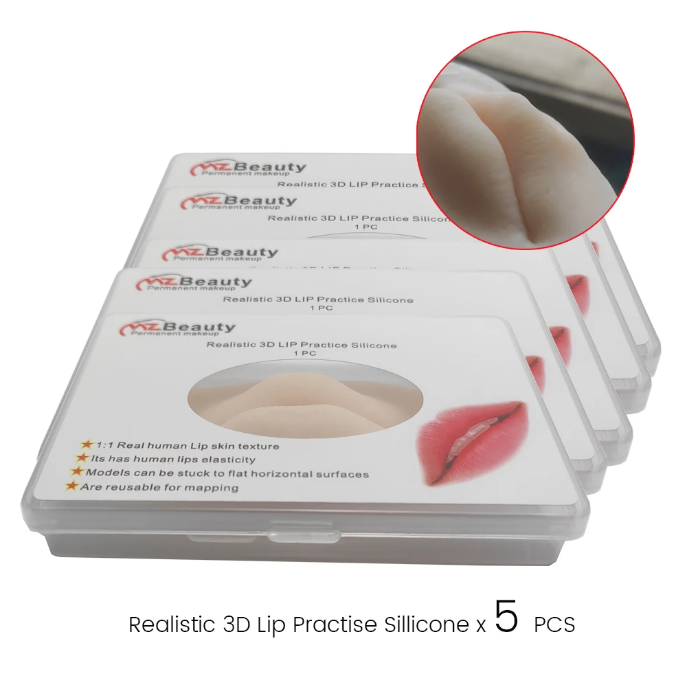 Peau de silicone pour lèvres 3D pour artistes maquilleurs en continu, élasticité de la lèvre humaine, accessoires d'entraînement au microblading, meilleure pratique