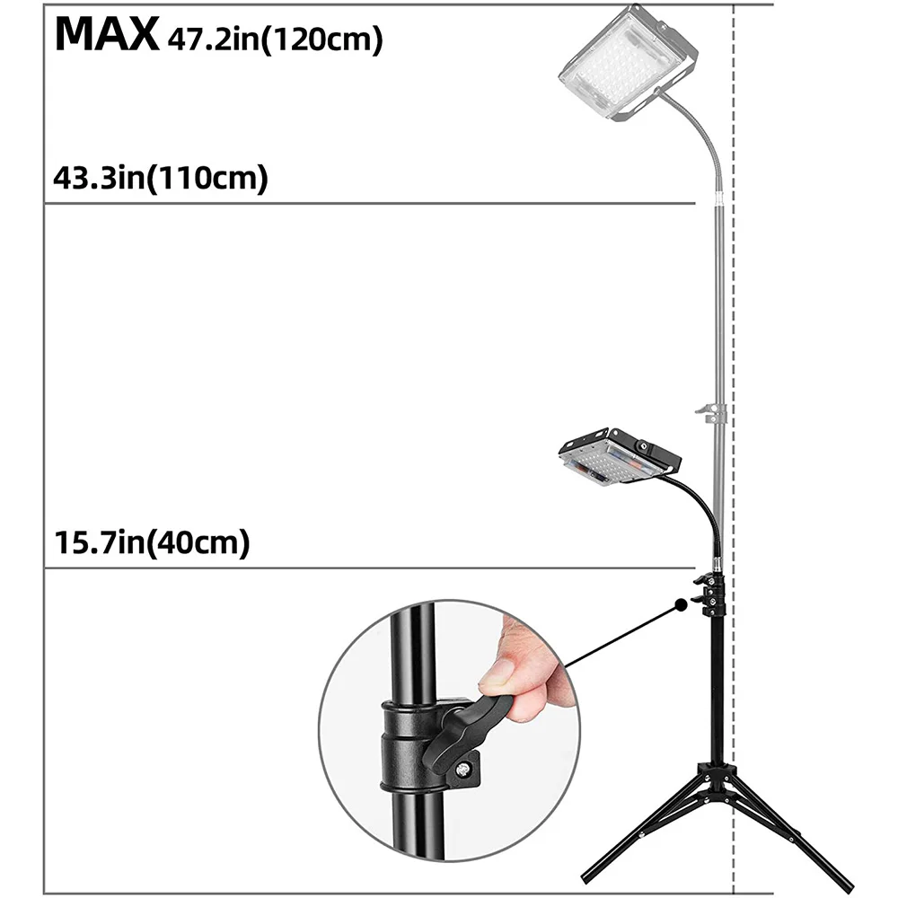 Imagem -03 - Lâmpada Led para Crescimento de Plantas com Suporte Espectro Total 150w Piso Ajustável Plantas Plantas Internas Mudas Caixa de Crescimento de Flores