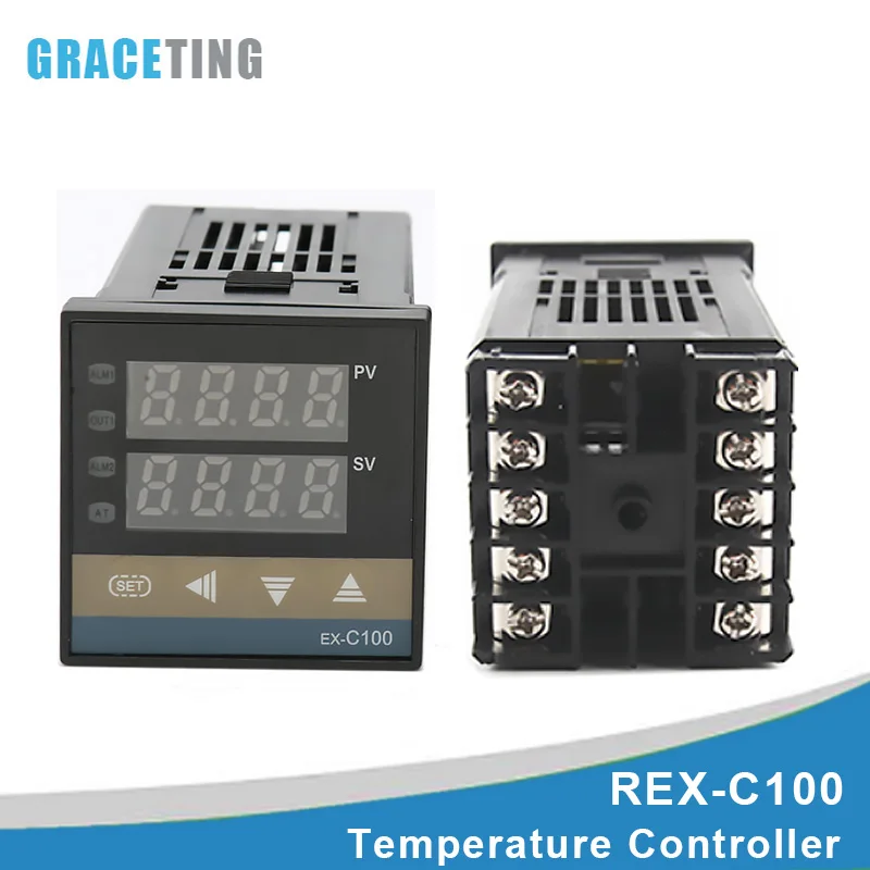 PID Digital Intelligent Temperature Controller REX-C100 K/Universal Input SSR/Relay Output Thermostat 110V to 240V Work Voltage