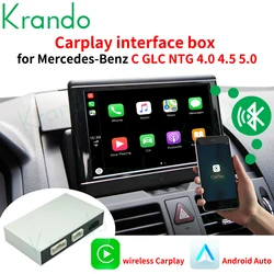 Krando Wireless Apple CarPlay Android Auto Interface Box For Mercedes Benz C W204 GLC W205 2008-2018 NTG 4.0 4.5 5.0 BT