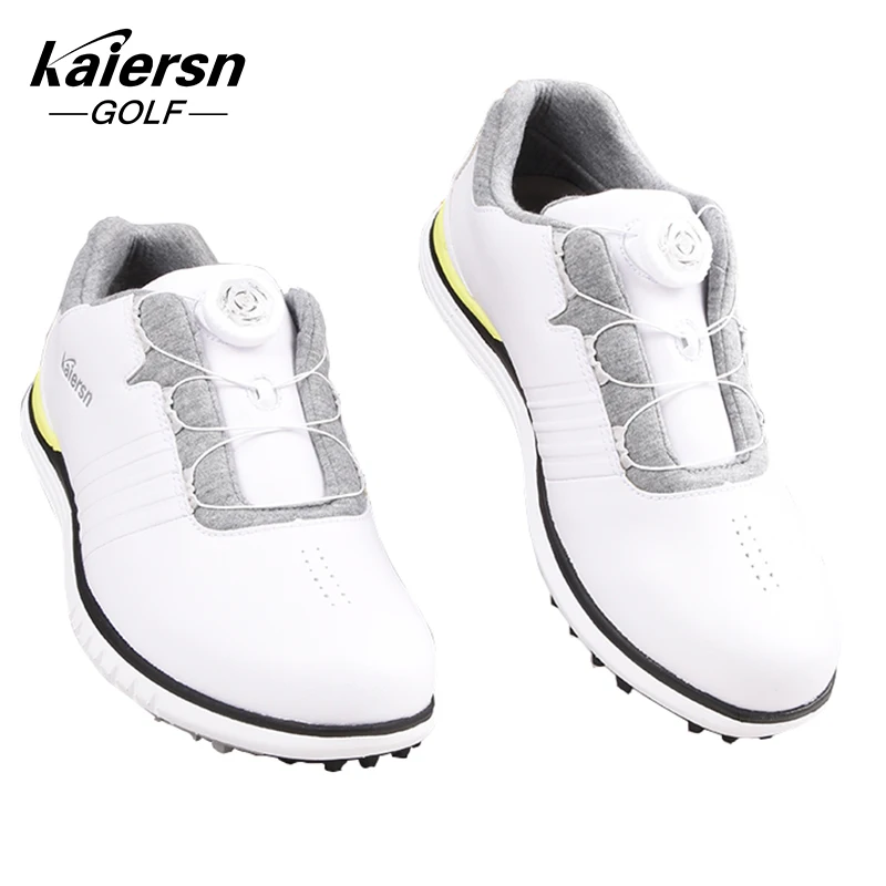 

Kaiersn Golf Shoes Men Waterproof Sports Shoes Knobs Buckle Shoe Mesh Lining Breathable Slip Resistant Sneakers For Male Outdoor