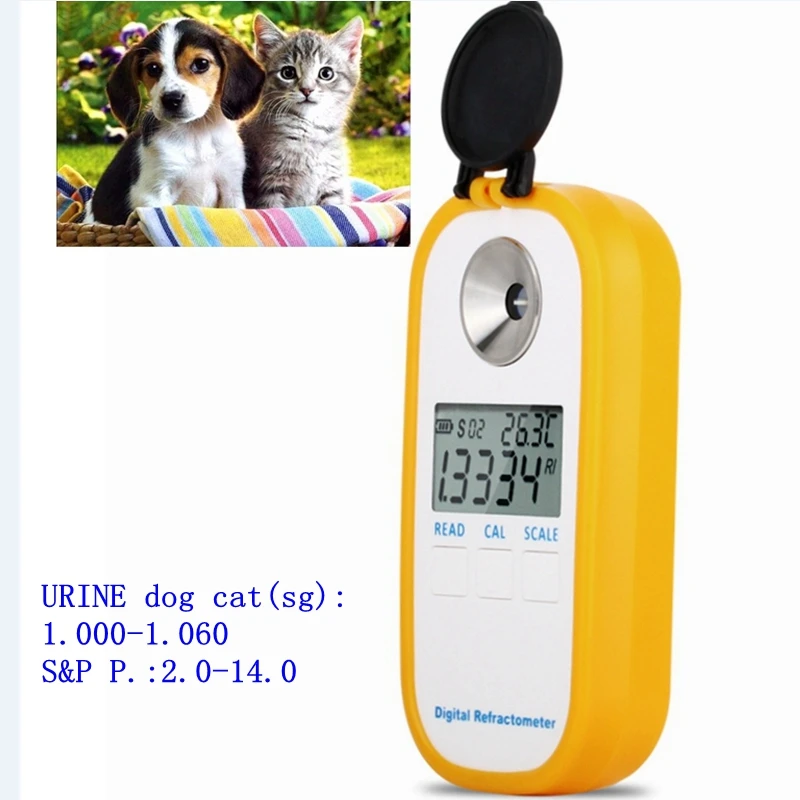 Dog Cat Urine Digital Refractometers LCD Pet URINE sg Veterinary Serum Protein Piss Animal Clinical Specific Gravity Analyzer