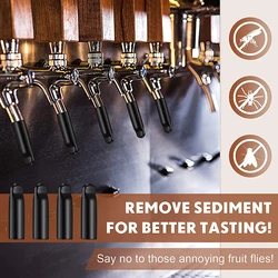 Draft Beer Tap Cover Beer Tap Cleaning Brush Beer Faucet Keg Caps Rubber Tap Soother Sanitary Cover, Beer Faucet Tap Plug Brush