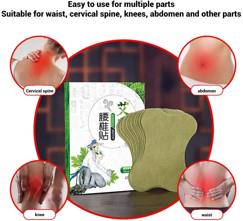 Natural Wormwood Medical Plaster Pain Relief Patch Heat Patches Self-Heating Moxibustion Lumbago Painwormwood Sticker