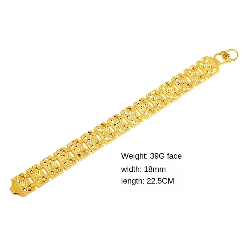 18K Gold Filled Forever Not Fade Bracelet Jewelry for Men Fine Pulseras Ley Mujer Pulseira Feminina Bizuteria Gemstone Bracelet