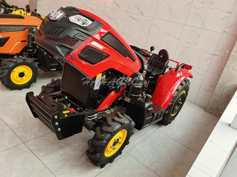ฟาร์มเกษตรอุปกรณ์ Micro เรือนกระจก Orchard สี่ล้อ50HP 4WD Mini รถแทรกเตอร์