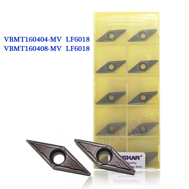 

Твердосплавная вставка VBMT160404 VBMT160408 MV LF6018 LF6118, лезвие VBMT, токарный резец с ЧПУ, токарный инструмент для нержавеющей стали, 10 шт.