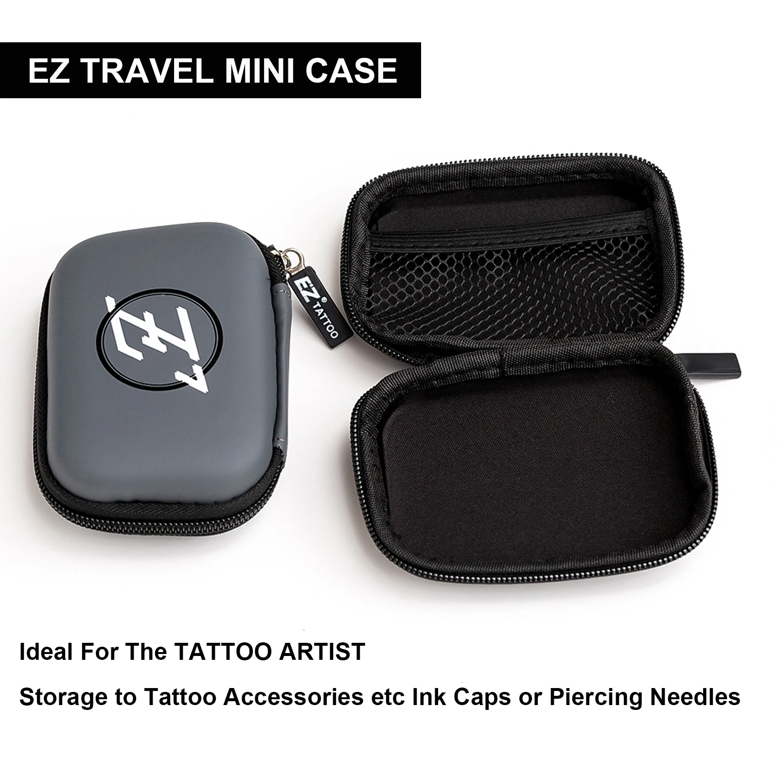 Nice Packing ! EZ Tattoo Mini Case Travel Case Rectangle Shaped Portable Protection Hard Case EZ Logo Zipper forTattoo Equipment