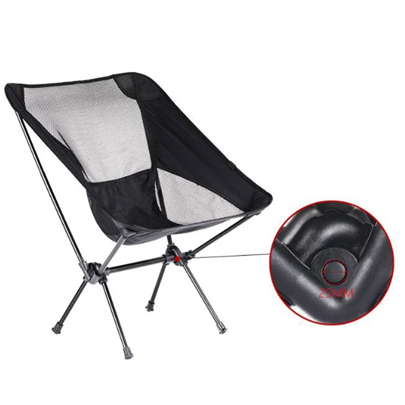 Folding Stool Portable Outdoor Chair Fishing Chair Camping Lightweight Aluminium Alloy Collapsible Armchair