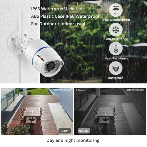 Imagen 2 del producto Cámara IP de 4MP y 1080P para exteriores, WiFi, cámara de seguridad para el hogar, vigilancia inalámbrica, Wi Fi Bullet, vídeo IP impermeable, cámara HD CamHi