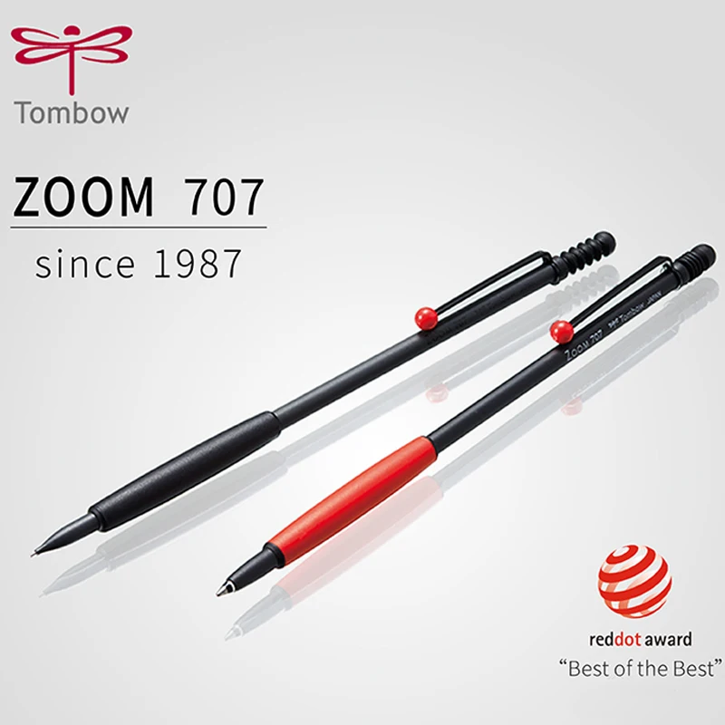 

1pcs TOMBOW ZOOM707 Ballpoint Pen Slim Metal 0.7mm Black Ballpoint Pen BC-ZS Business Signature Pen Gift