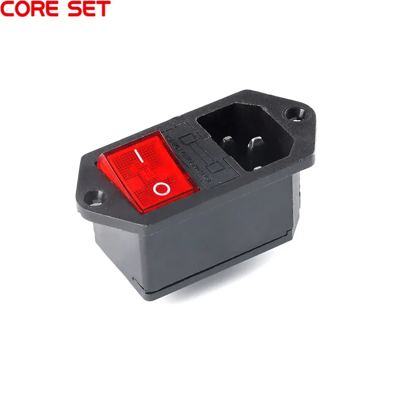 AC-14-F16 Full Copper Integrated Power Socket DB-8-8 AC-14-F19 AC-01 For KCD1 10A Plug Male Connector KCD4 KCD3 Power Socket New