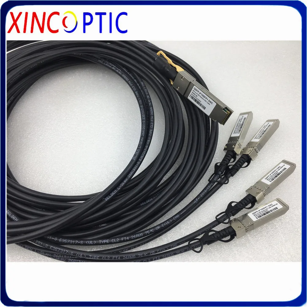 

40G QSFP + к 4SFP + 7M DAC кабель, 40G QSFP + к 4SFP + 24AWG пассивное прямое прикрепление медный Twinax кабель