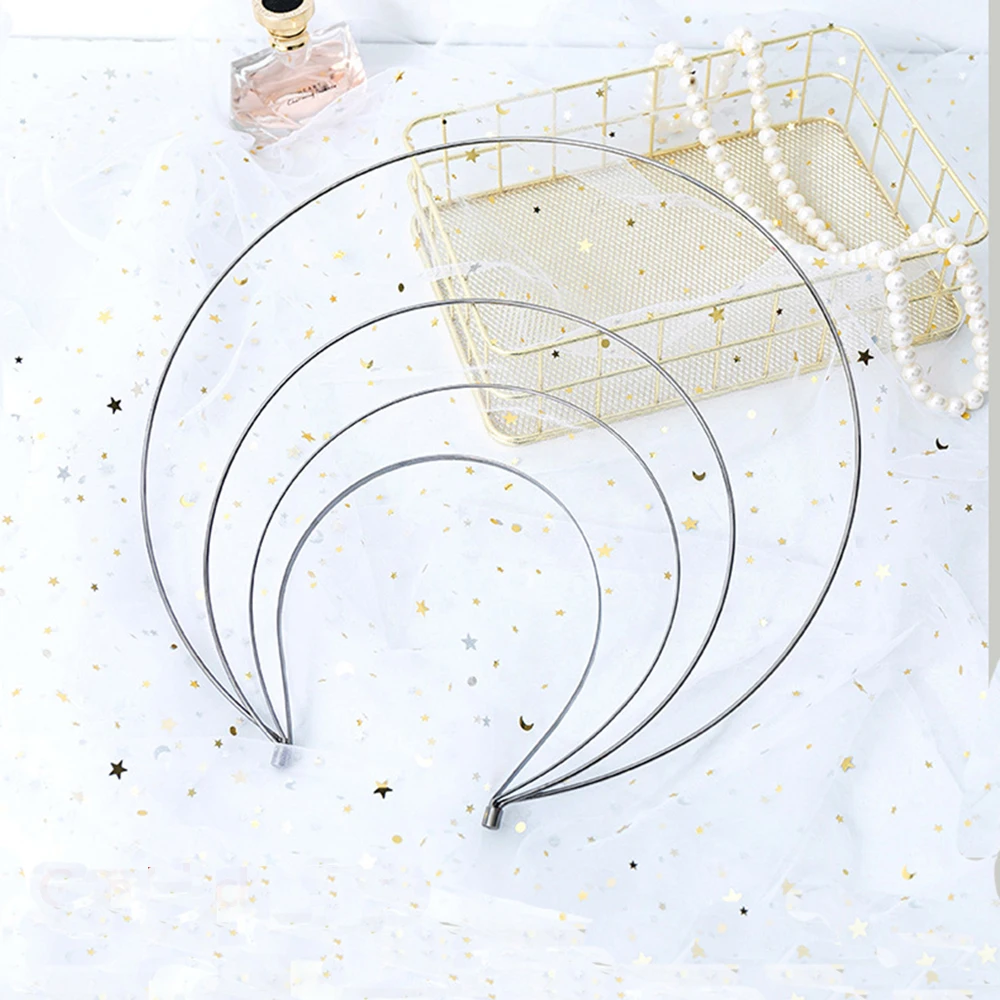 AINAMEISI 4 colors New Unique Big Hairbands Hair Accessories Simple 4 Layer Metal Crown Bridal Tiaras Fashion Party Hair Jewelry