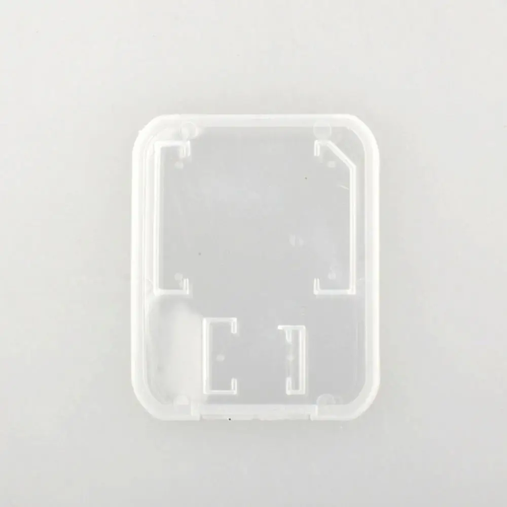 5Pcs Clear Plastic Memory Card Case stick TF Card Storage Box Holder