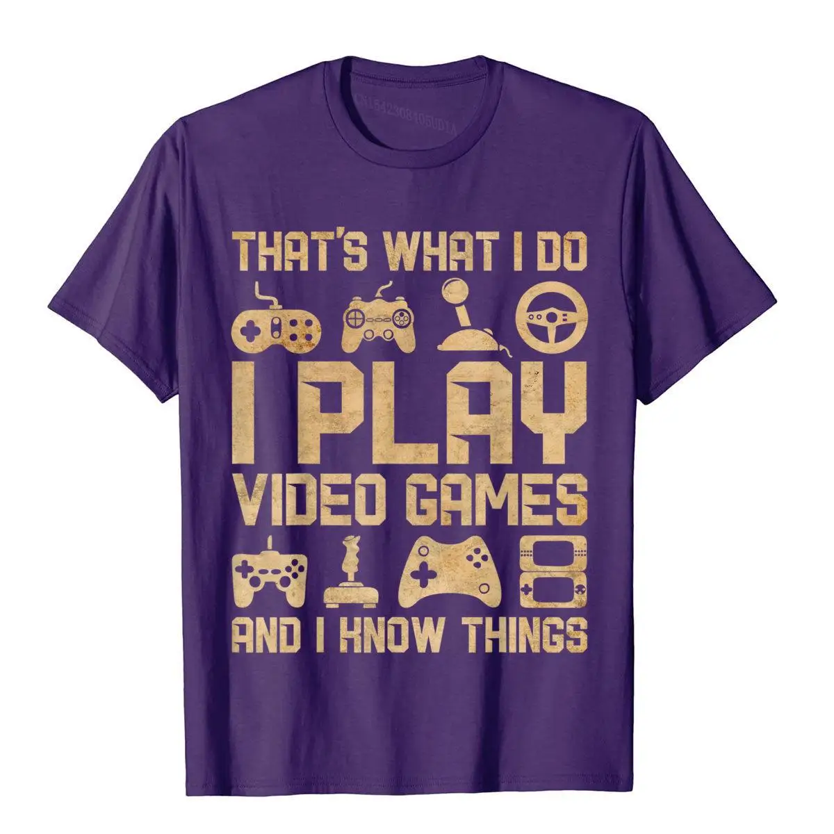 That's What I Do I Play Video Games Funny Gaming Gamer T-Shirt Cotton Men Tops Shirt Crazy Top T-Shirts Simple Style Funky