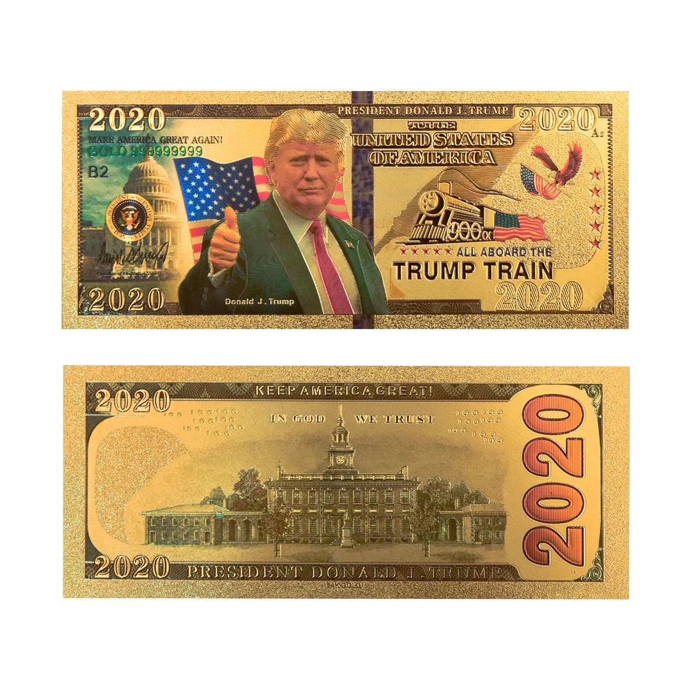 Donald Trump Commemorative Coin President Banknote Non-currency Gold Banknotes Prop Money America Bank Notes Personalized Gift