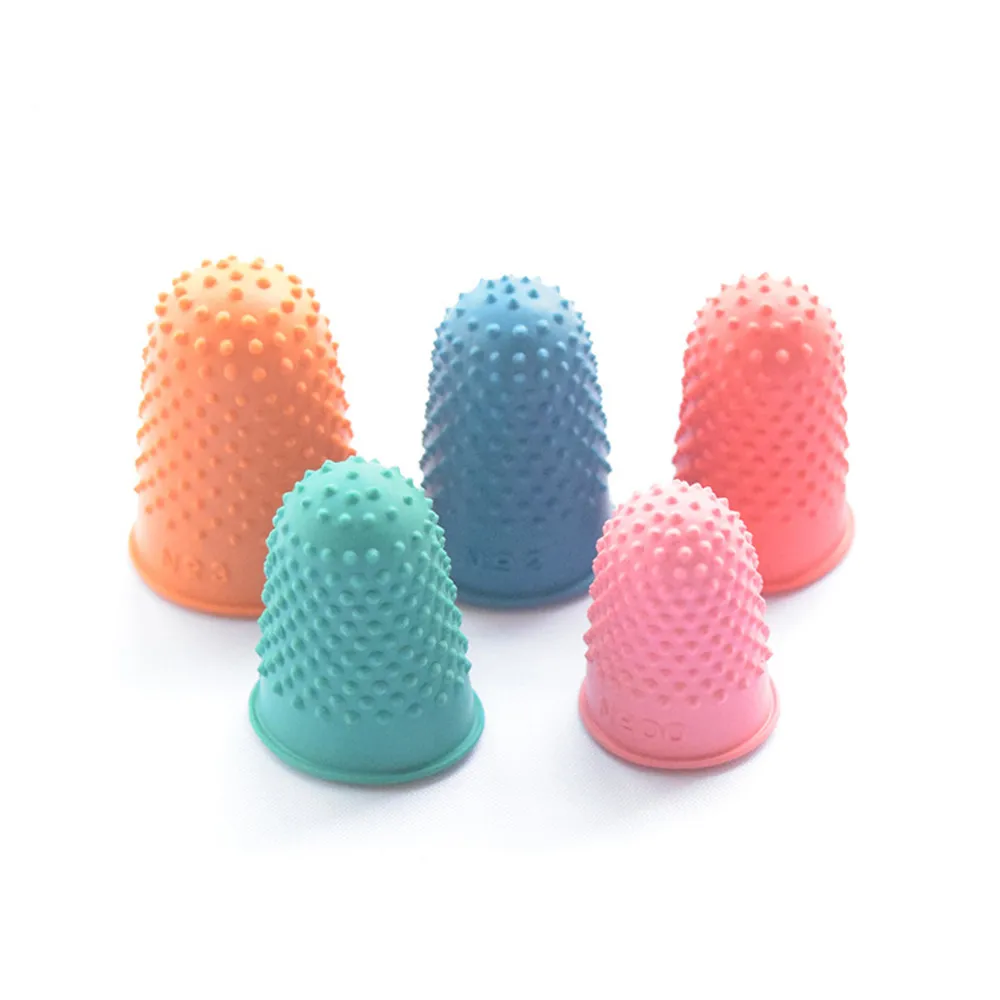 5Pcs Counting Cone Rubber Thimble Protector Sewing Quilter Finger Tip Craft Needlework Sewing Accessories Kitchen Accessories