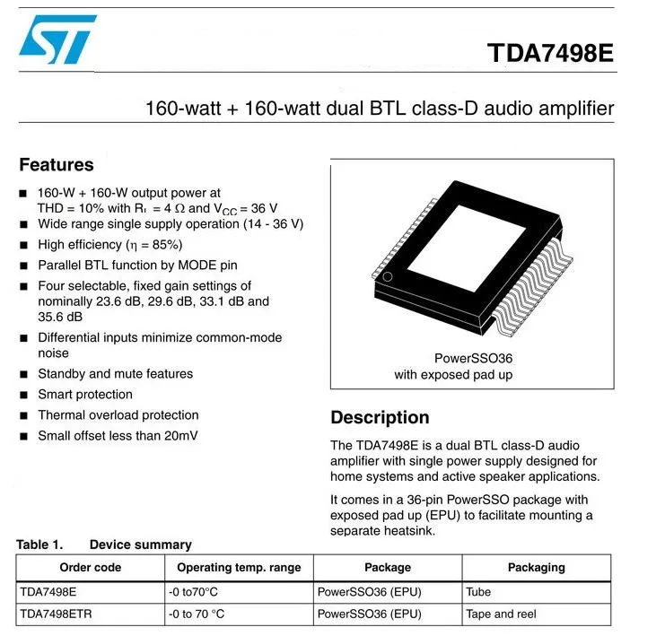 Nuovo TDA7498E Bluetooth 5.0 Digital Amplificatore di Potenza 160W + 160W HiFi Stereo Classe D Casa Mini Amplificatore Audio