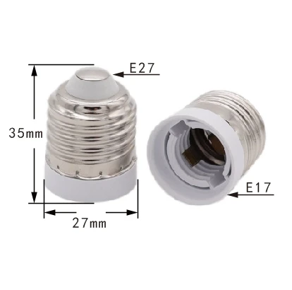 High Quality Fireproof Material Lamp Base E27 to E17 Adapter Conversion Socket E17 - E27 Lamp Holder Converter