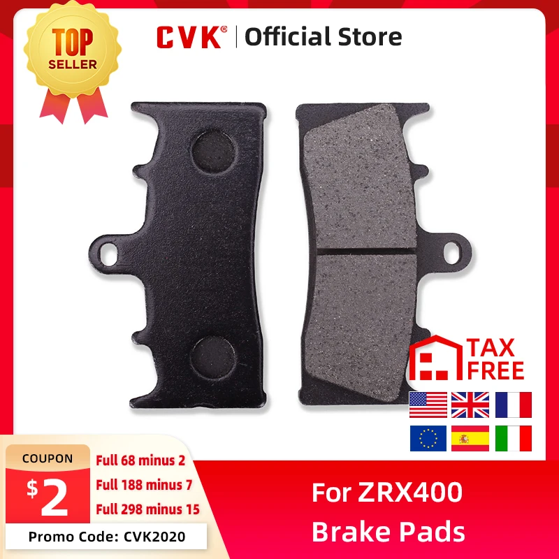 CVK CVK 1 Pairs Motorcycle Front Brake Pads For KAWASAKI ZX 6R 7R 9R 12R ZZR 600 GPz 900R ZRX 1100 1200 VN 1500 1600 ZX-6R