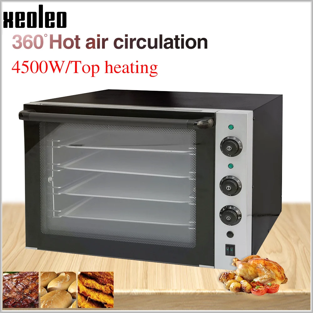 XEOLEO Convection BreadOven Electric Baking Processor Commercial  Vertical Bakery Equipment with Spray Function Double Fan 4500W